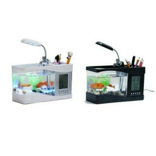Bể cá mini kiêm đồng hồ để bàn