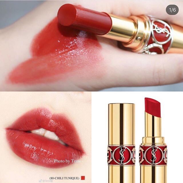 Son YSL Rouge Volupte Shine_YSL Rouge Pur Couture The Slim, Son YSL Dưỡng Có Màu Hàng Chính Hãng