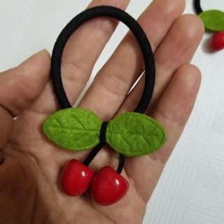 Dây cột tóc cherry đỏ siêu xinh (ảnh thật)