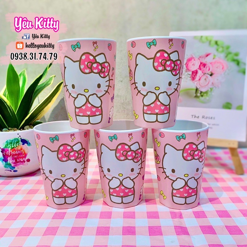 LY NHỰA MELAMINE 320ML HELLO KITTY