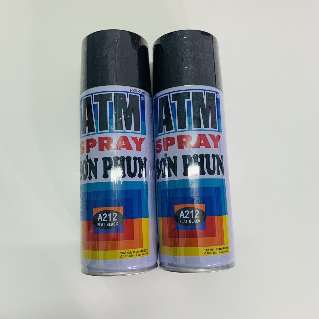 Sơn Phun ĐEN BÓNG A 212 ATM Spray Cao Cấp (400ml/chai)