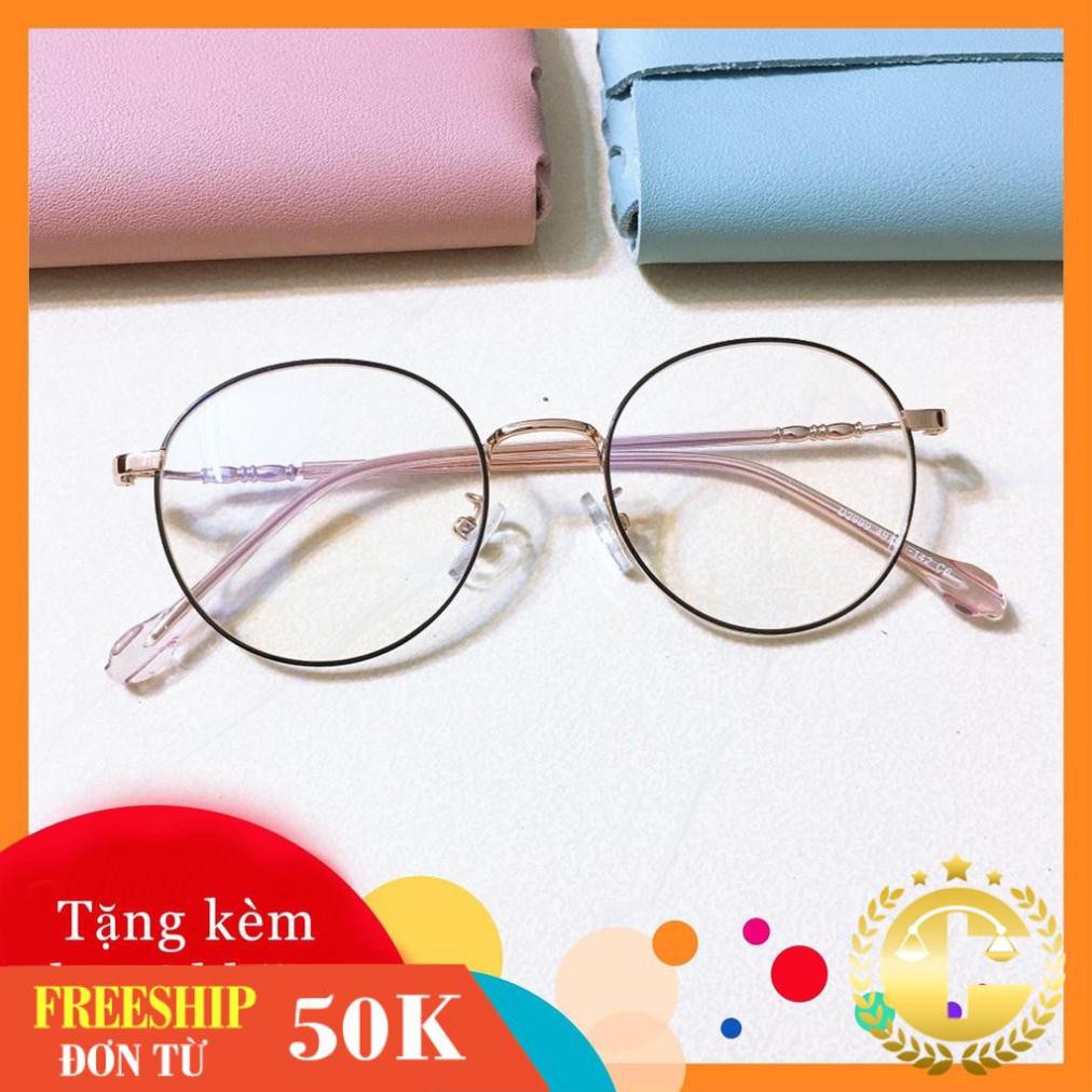 Gọng kính tròn 2999 -gọng kính giả cận thời trang nhận cắt mắt cận viễn loạn