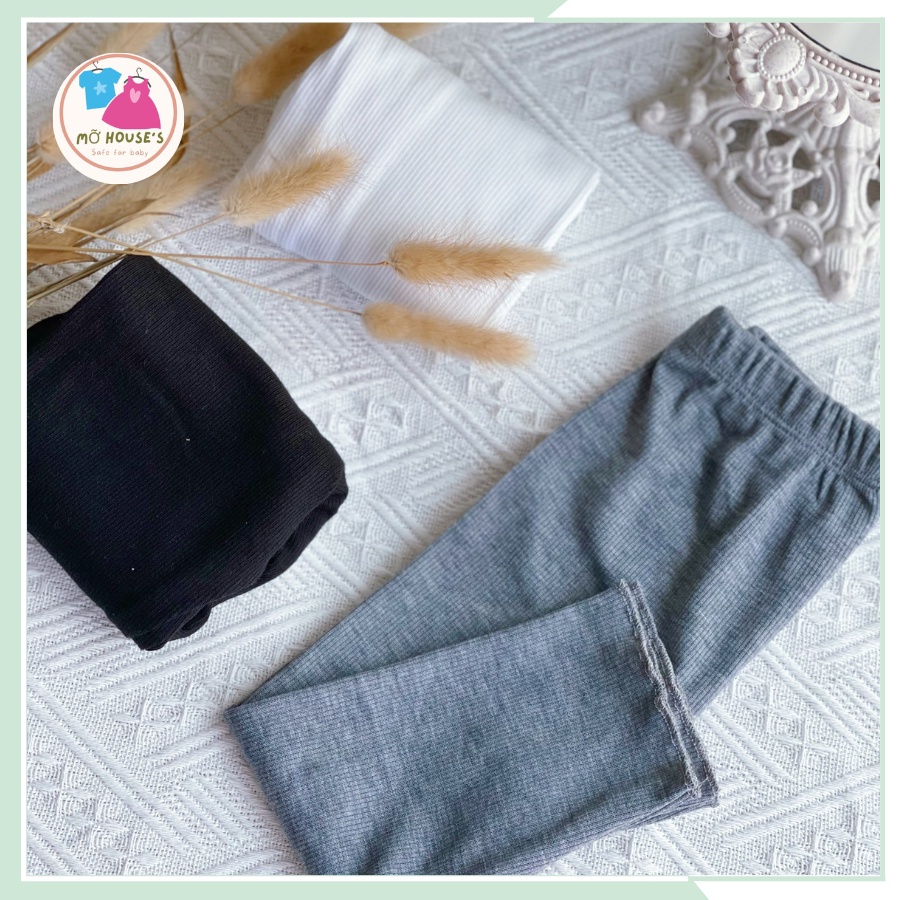Quần legging cotton tăm, quần giữ nhiệt cho bé gái từ 10kg đến 20kg QLG02