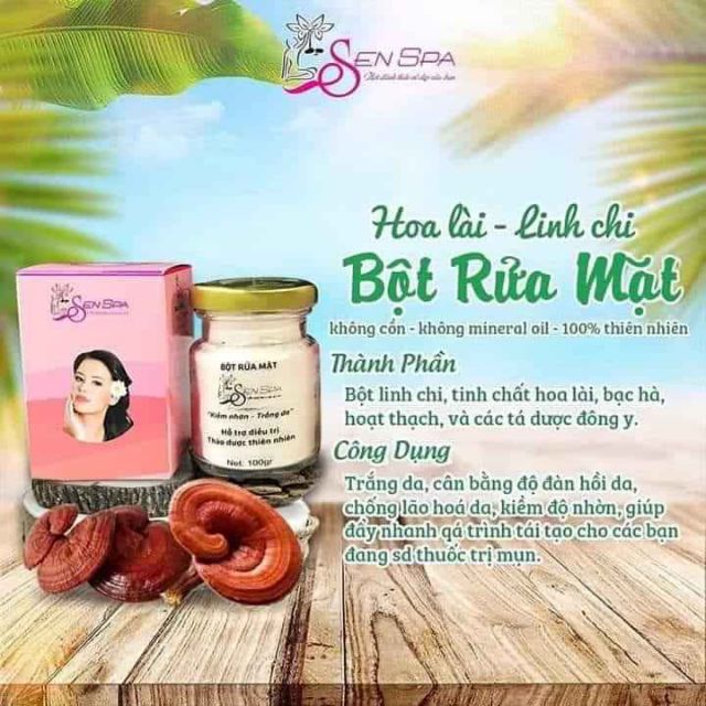 BỘT RỬA MẶT THẢO DƯỢC SEN SPA
