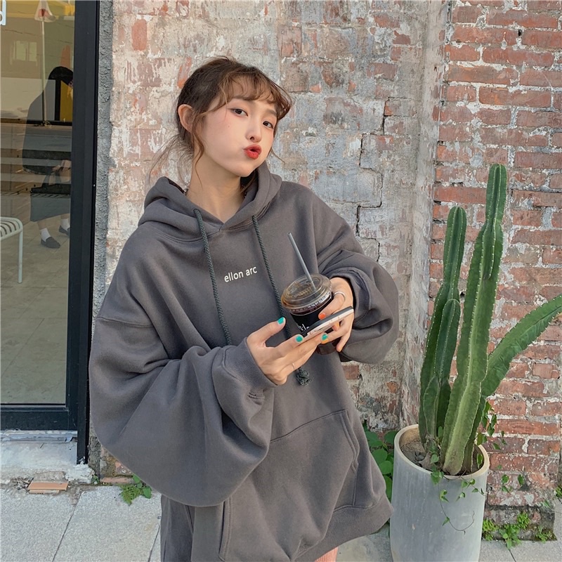Áo hoodie nam nữ,Áo sweater nỉ nam nữ from rộng Unisex chất nỉ ngoại siêu dày dặn in chữ ELLON | BigBuy360 - bigbuy360.vn