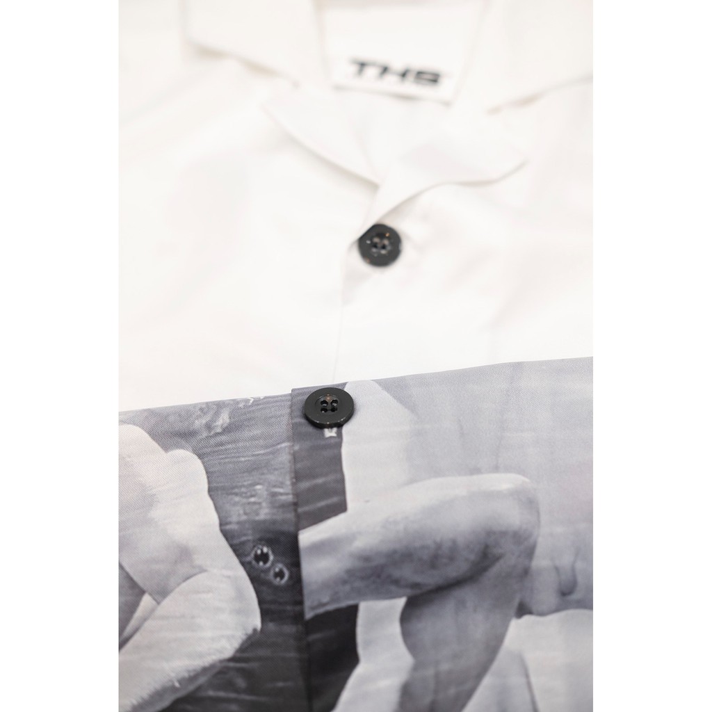 Áo Sơ Mi In Hình Tranh Gothic TeeHolic - Màu Trắng | BigBuy360 - bigbuy360.vn