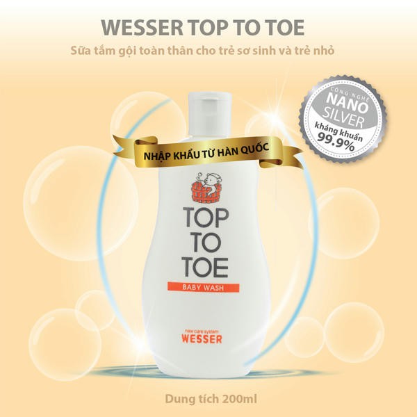 Sữa tắm Wesser Nano Silver 200ml (Nhập khẩu)