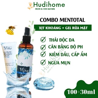 Combo men total VIBA sạch sâu, kiềm dầu, ngừa mụn - Hudihome