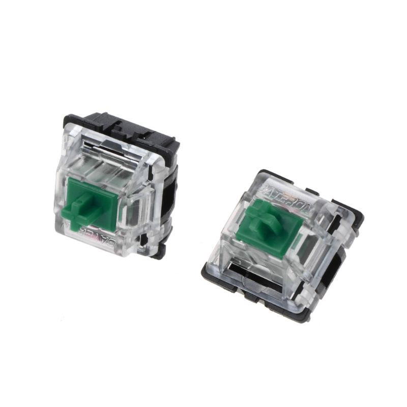 VIVI 10Pcs Mechanical Keyboard Gateron MX 3 Pin Green Switch Transparent Case