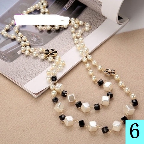 Dây Chuyền Dáng Dài Nhiều Lớp Đính Ngọc Trai Phong Cách Nhật Hàn Thời Trang