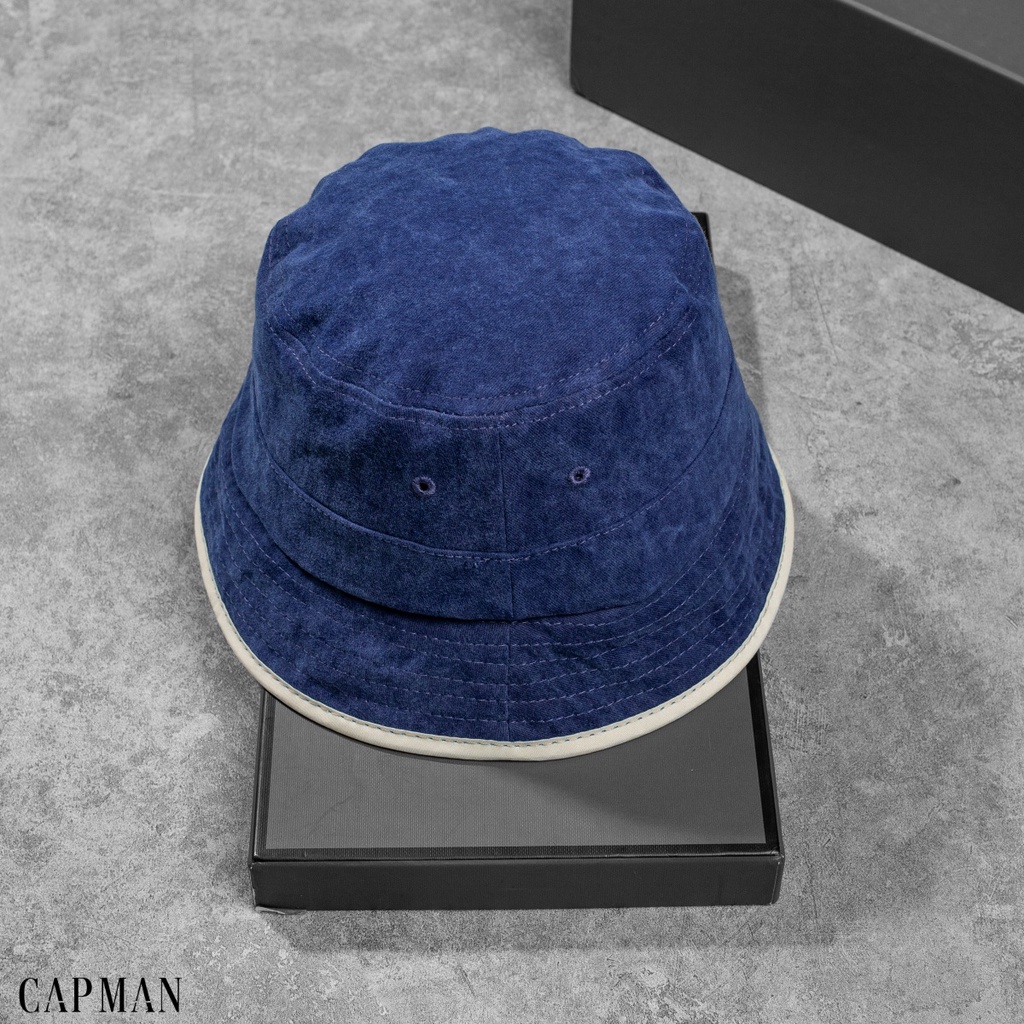 Mũ bucket vành cụp màu xanh CAPMAN denim CM162