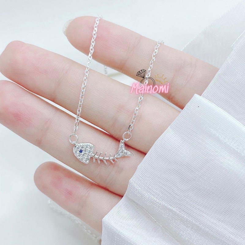 Dây chuyền nữ hình xương cá MAINOMI mã kèm quà tặng độc đáo mới lạ, thiết kế xinh xắn