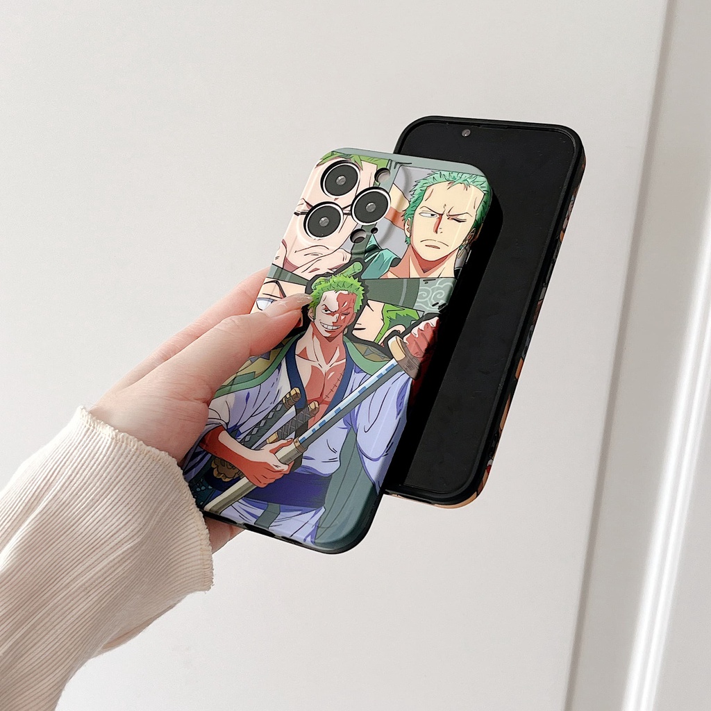 Ốp Điện Thoại Họa Tiết Hoạt Hình Zoro Và Luffy Chống Sốc Cho iPhone 14 / 13 / 12 / 11