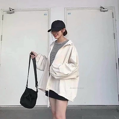 Áo khoác kaki trơn nữ form cánh dơi, áo choáng form rộng chống nắng thời trang mùa hè shopmap