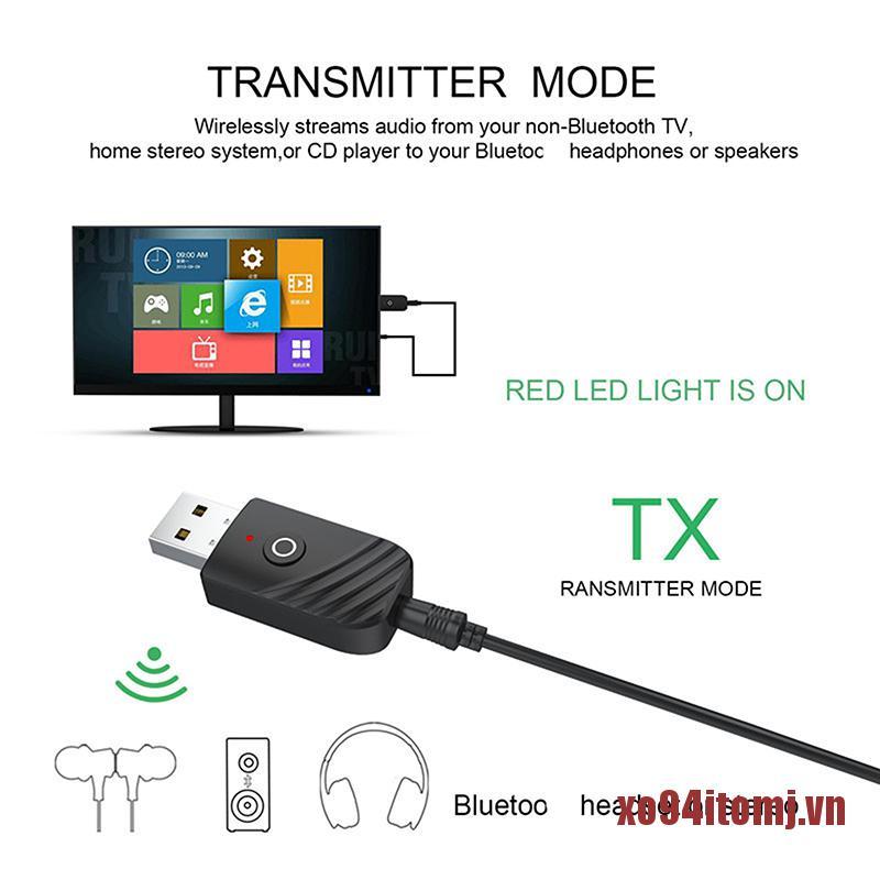 Usb Phát Tín Hiệu Bluetooth 5.0 2 Trong 1 Cho Tv Xmj