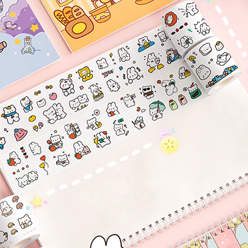 Set 40 Tờ Giấy A5/A4 Họa Tiết Hoạt Hình Dễ Thương Cho Học Sinh