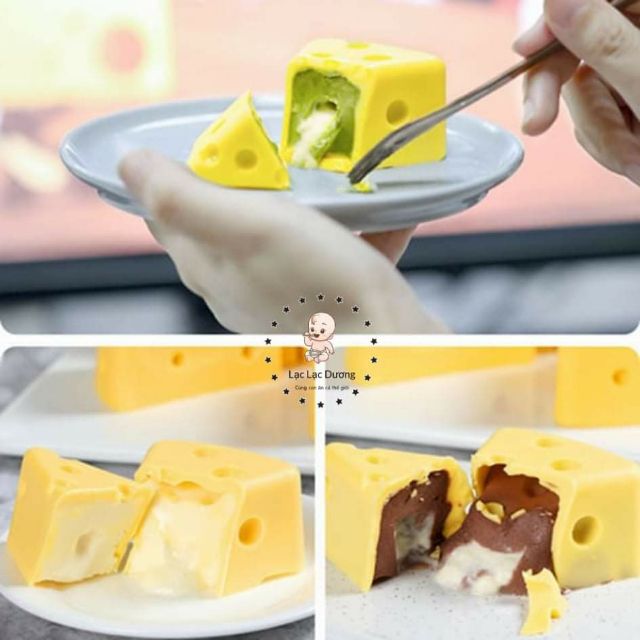 Khuôn silicone hình phô mai làm bánh, đậu hũ, panna cotta cho bé