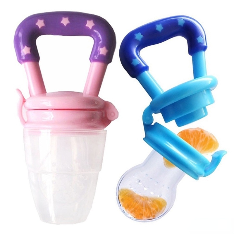 Silicone Núm Ti Giả Ăn Dặm Trái Cây Rau Củ Quả Bằng Silicon Cho Bé