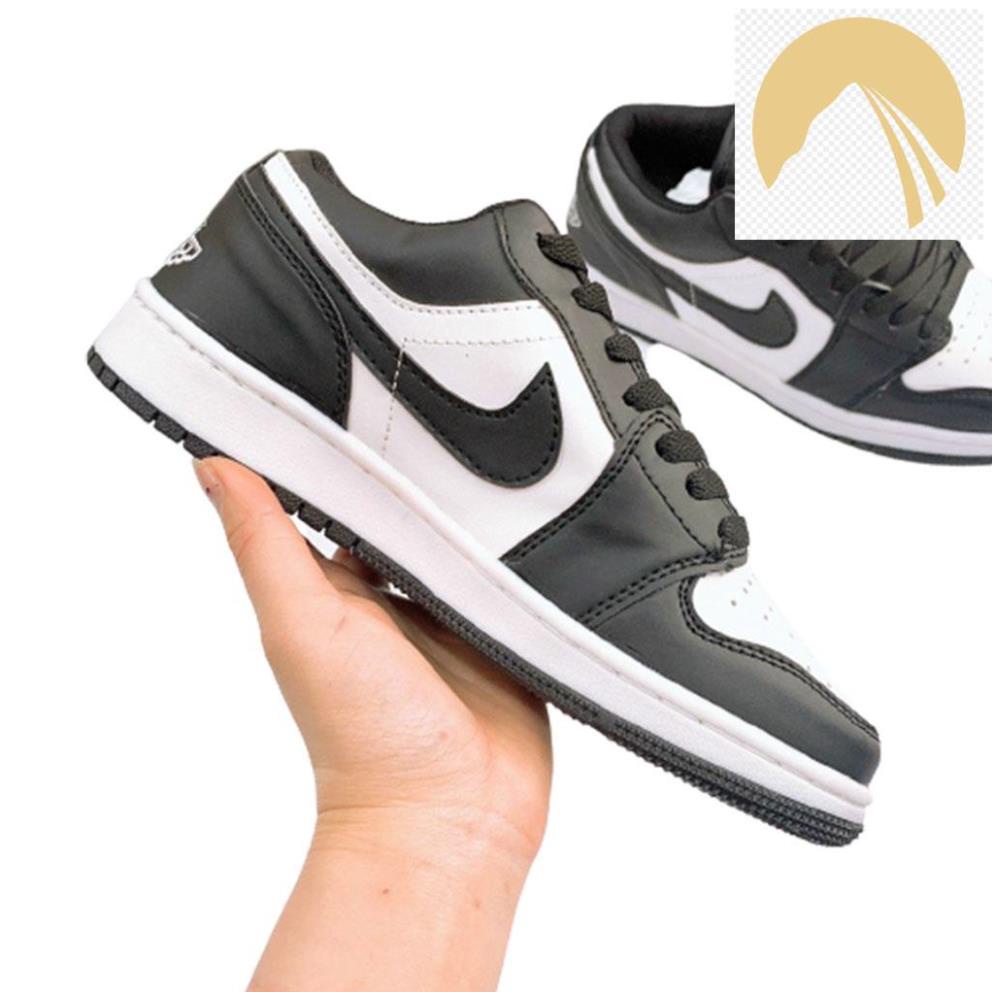 Giày Sneaker Nam Nữ Đen Trắng, Giày Nike Air Jordan 1 JD 1 Panda Cổ Thấp Cao Cấp 2021 ️🏀⛷️
