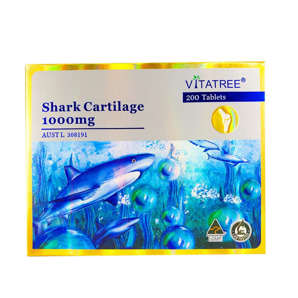 Viên Uống Tái Tạo Sụn Khớp Vi Cá Mập Vitatree Shark Cartilage 1000mg - 200 Viên