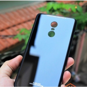 Ốp gương thời trang Xiaomi Redmi Note 4/Note 4x viền cao su bo sát máy(Đen)