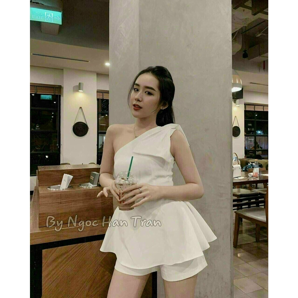 Set Đồ Nữ Đẹp ⚡𝙎𝙄𝙀̂𝙐 𝙎𝘼𝙇𝙀⚡ Set Bộ Đồ Lệch Vai Kêt Nơ Thời Trang Sang Chảnh Cho Nàng Dạo Phố - 72102