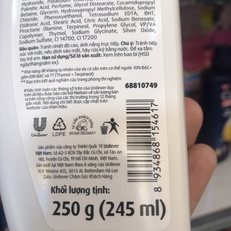 Sữa tắm Lifebuoy bảo vệ vượt trội 250g