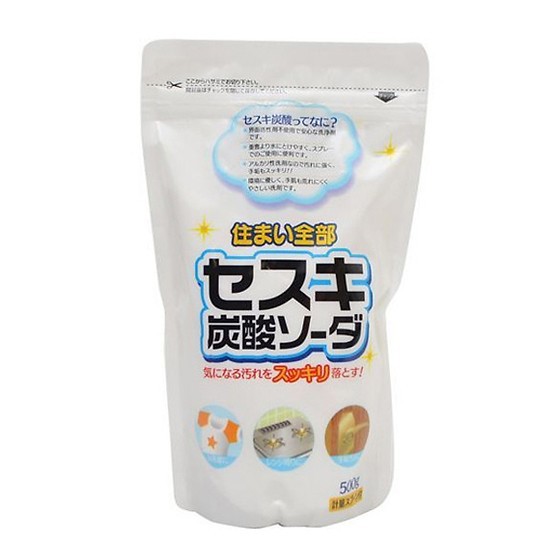 Bột baking soda Sesuki 500g (tẩy trắng) Rocket (Hàng nội địa Nhật)
