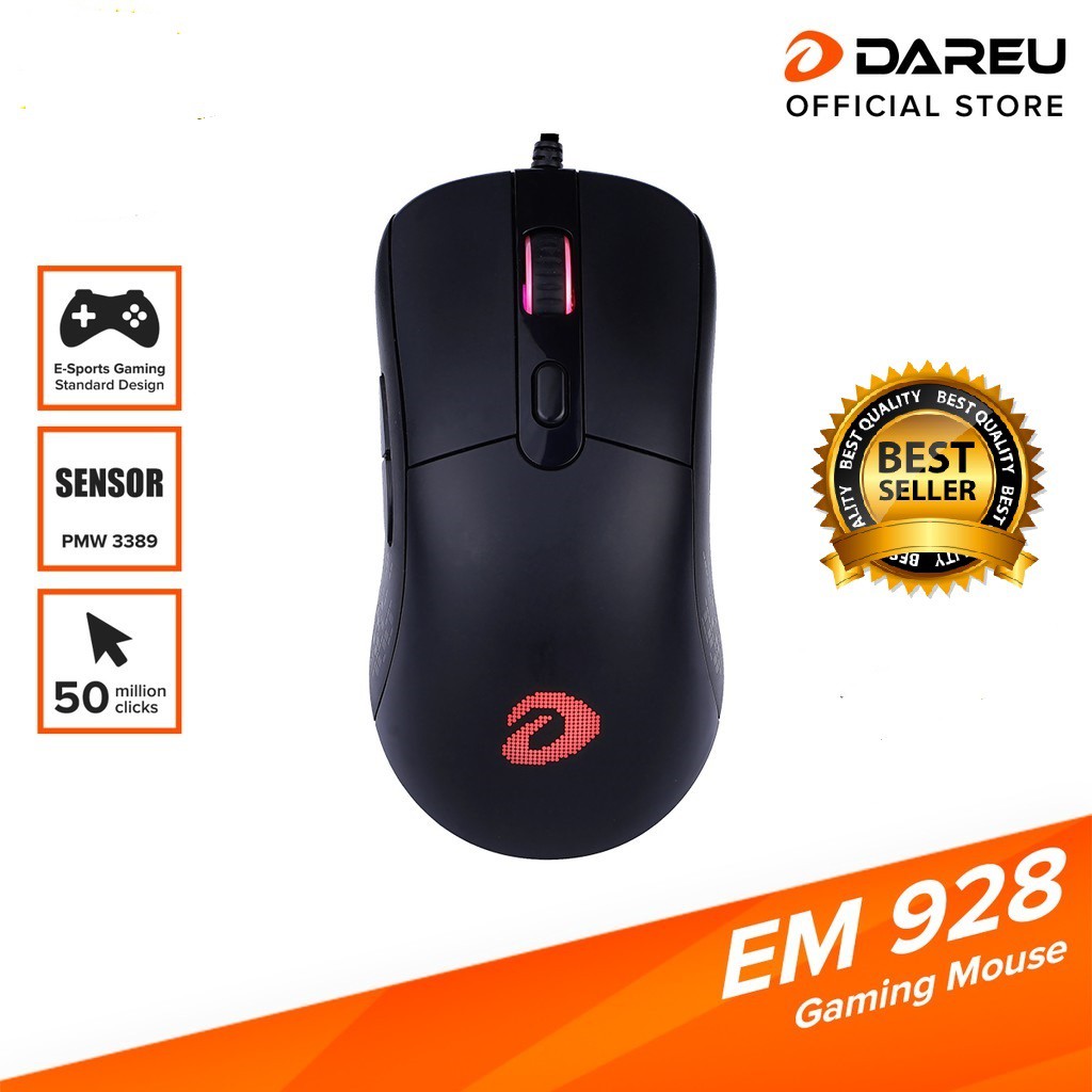 Chuột Gaming DAREU EM928 (PixArt PAW3389, LED RGB)