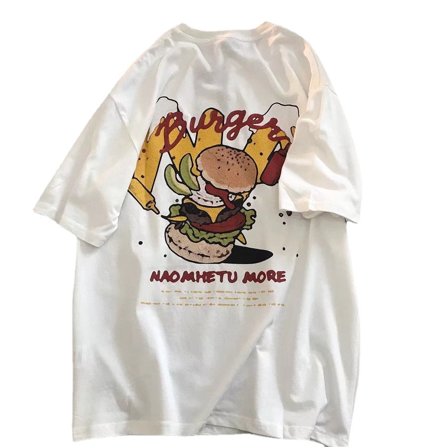 Áo Thun Nam Tay Ngắn Dáng Rộng In Họa Tiết Hoạt Hình Phong Cách Hip Hop Đường Phố Nhật Bản Thời Trang Mùa Hè Cỡ Lớn M-8XL