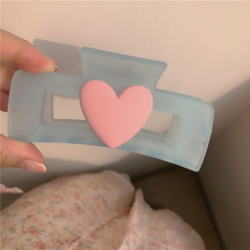 Kẹp Tóc Càng Cua Bằng Acrylic Trong Suốt Màu Xanh Dương Thời Trang Hàn Quốc Cho Nữ dreamdiary