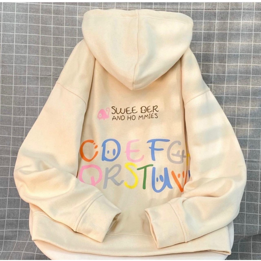Áo Khoác Hoodie nam nữ chất Nỉ Ngoại Form Rộng Khóa Kéo In Chữ SweeDer Nón Trùm Đầu Unisex