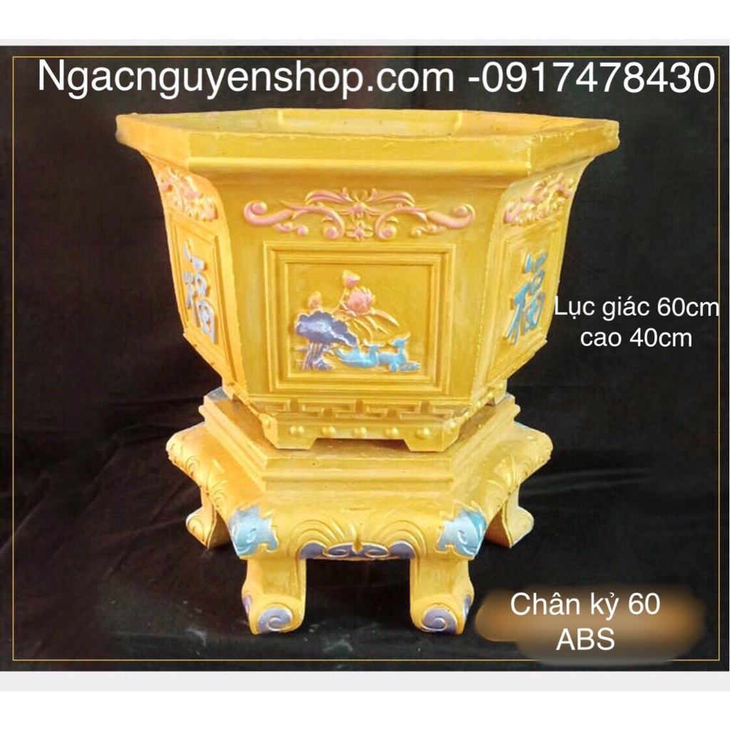 Khuôn đổ chậu , đúc chậu lục giác ngang 60 chéo góc 70 cao 40 lòng ghép