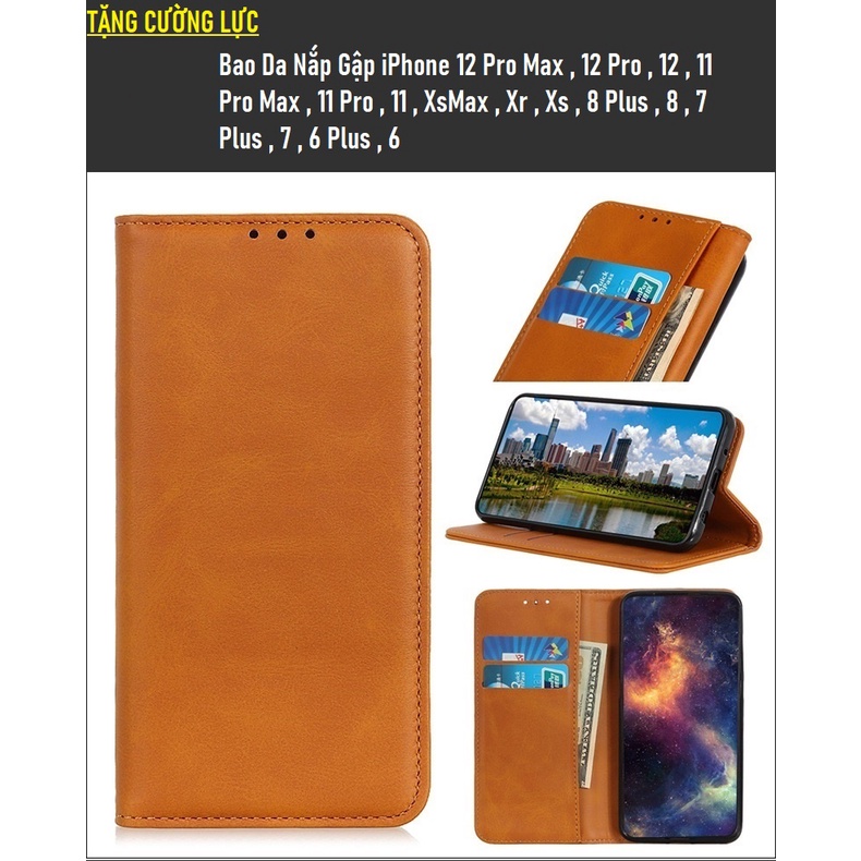 Bao da nắp gập iPhone 6 , 6plus , 7 , 7plus , xs, xr , xsmax , 11 , 11 pro ,11 pro max,12 ,12 pro,12 pro max