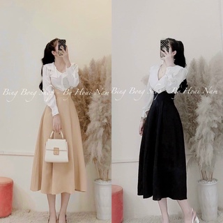 Đầm dự tiệc bigsize(55-90kg) set đầm yếm siêu xinh đi chơi du lịch đều được BZ026