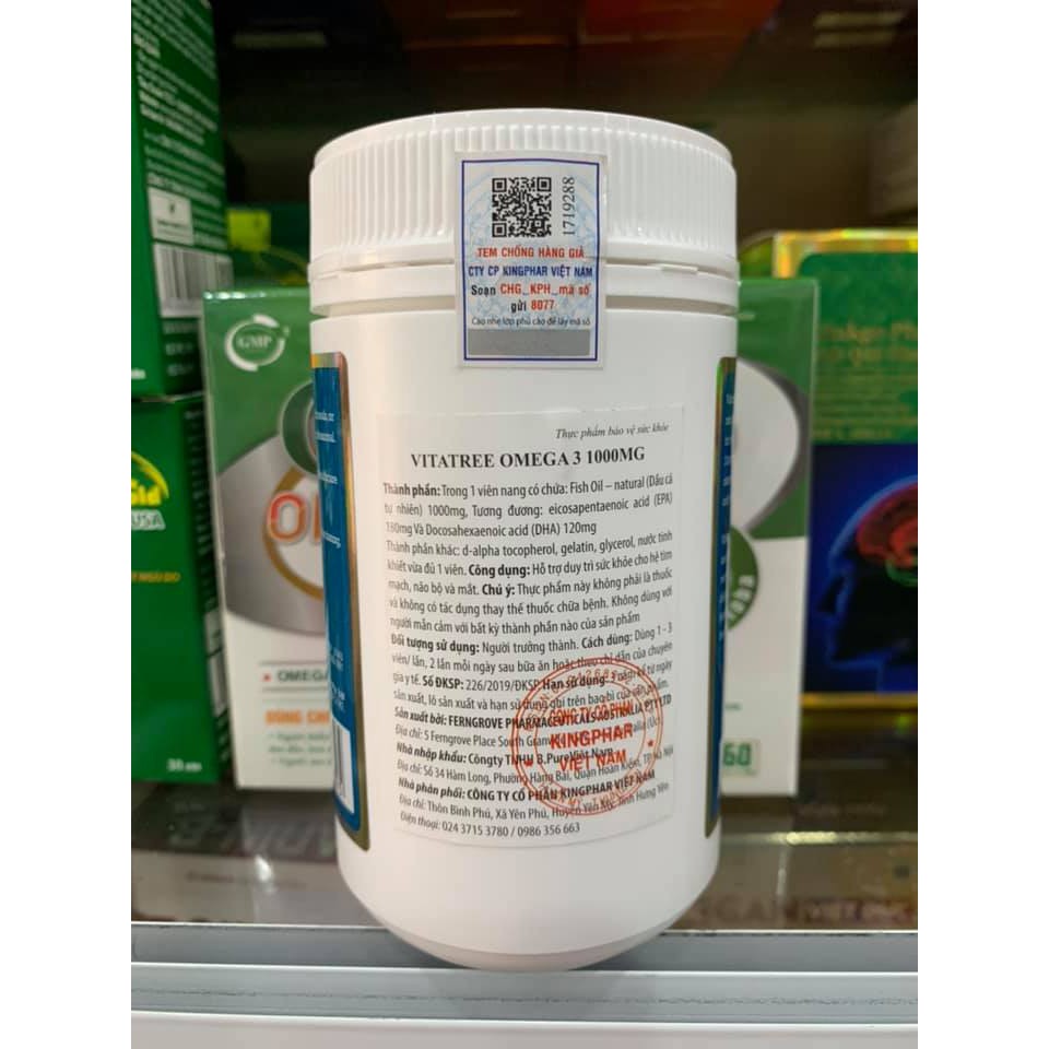 Viên uống bổ mắt Vitatree Omega 3 ⚡Tặng quà⚡Nhập khẩu Úc giúp bổ mắt, tăng cường thị lực