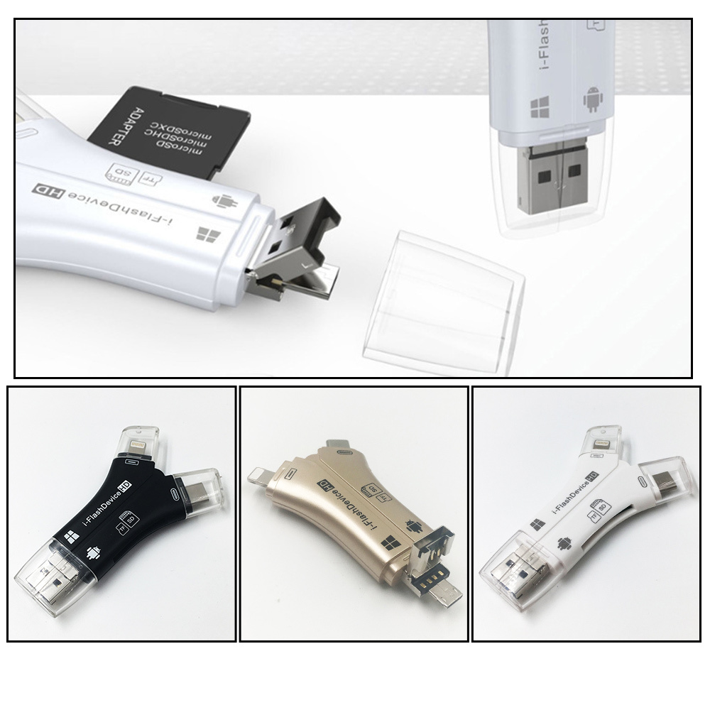 1 Đầu Đọc Thẻ Nhớ Đa Năng 4 Trong 1 81x51 X 11mm | BigBuy360 - bigbuy360.vn