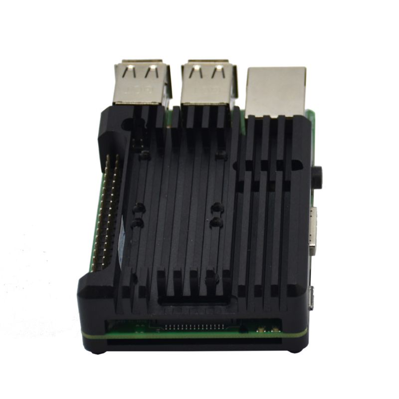 Hộp Nhôm Tản Nhiệt Kép Kèm Quạt Tản Nhiệt Cho Raspberry Pi 4 Model B
