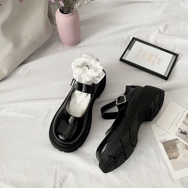 GIÀY NỮ DA MỀM ĐẾ DÀY PHONG CÁCH LOLITA