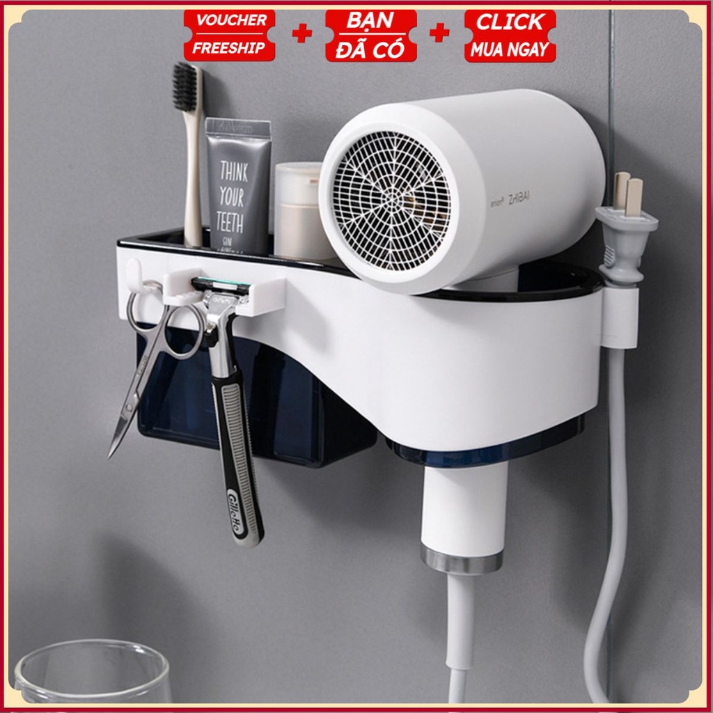 Khay Để Đồ Và Khay Giá Treo Để Máy SẤY TÓC T6 New Arrival - Trong Phòng Tắm Gọn Gàng
