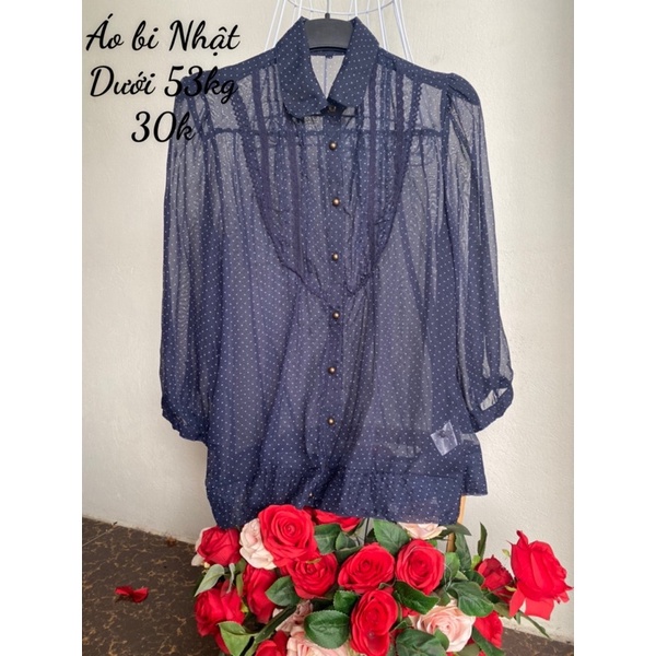 Áo sơ mi vin chấm bi kiểu