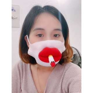 khẩu trang hình môi 3d