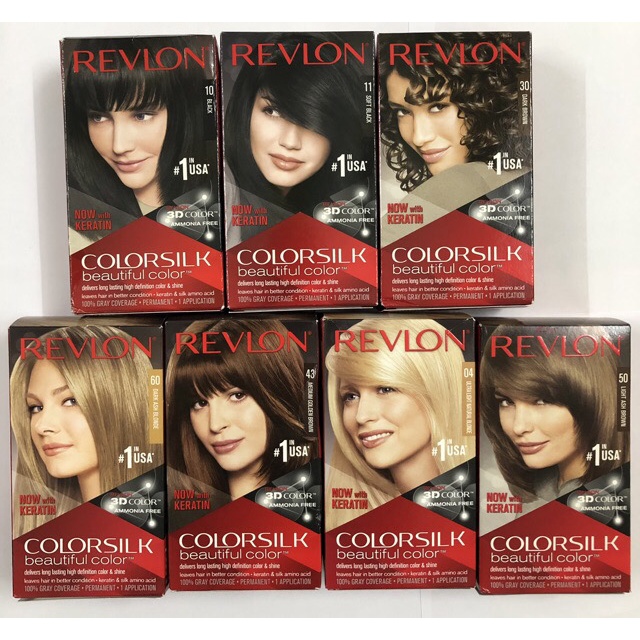 Nhuộm tóc Revlon Colorsilk  Beautiful Color của Mỹ ( Màu đen, nâu đen, nâu tối, nâu sáng,..)