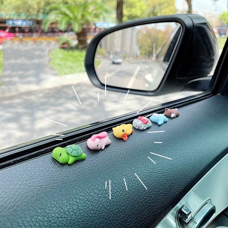 Đồ trang trí Động Vật Đang Ngủ Mini Bằng Nhựa Resin Dễ Thương Trang Trí Xe Hơi/Xe Máy