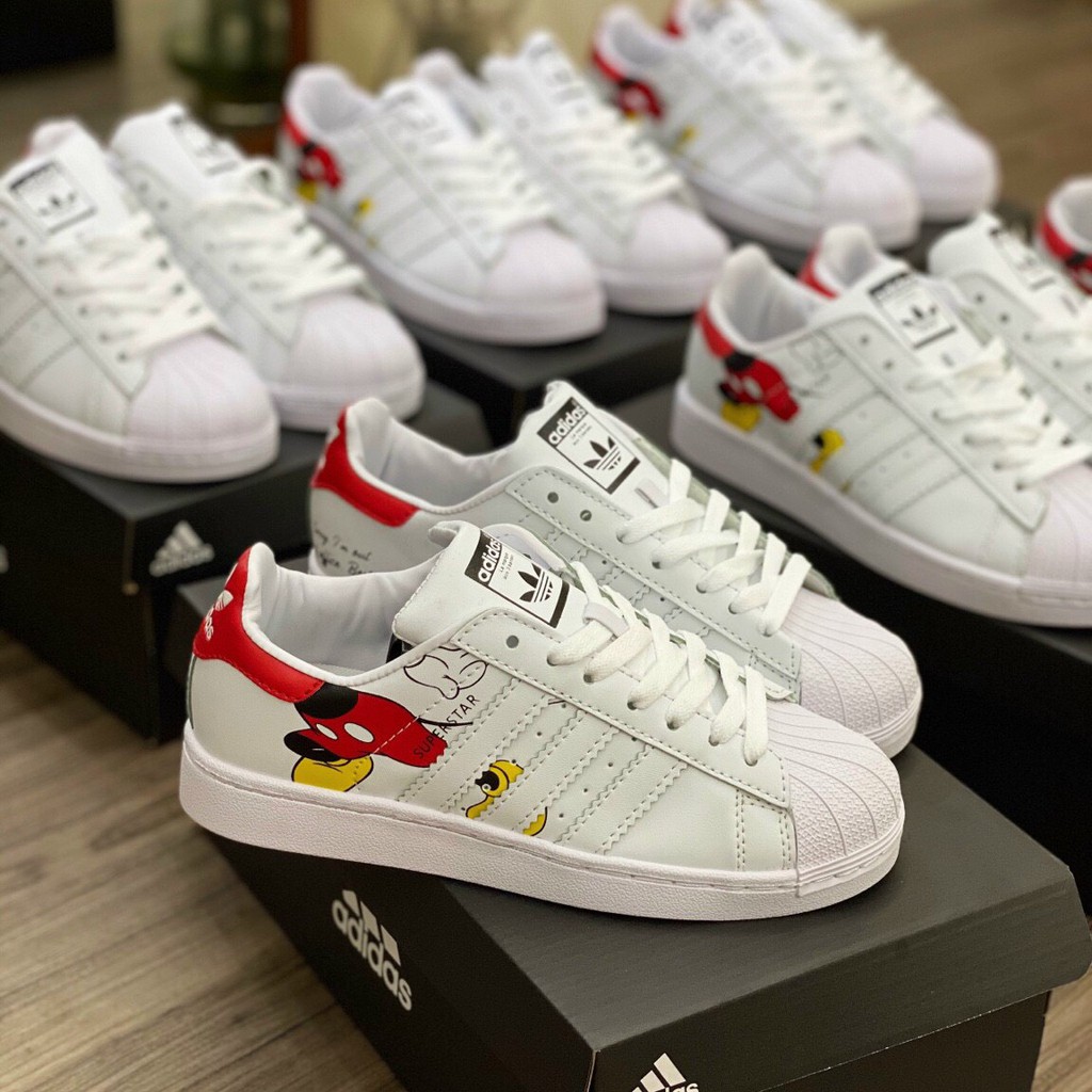 (FREESHIP) ảnh thật giày thể thao nam nữ superstar mickey