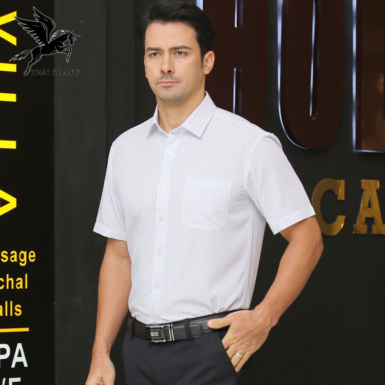 áo sơ mi nam trung niên ngắn tay vải cotton mát đẹp hàng chuẩn BIGSIZE | BigBuy360 - bigbuy360.vn