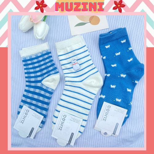 Vớ nữ Mivino tất cổ cao hàn quốc xanh trẻ trung năng động TN219