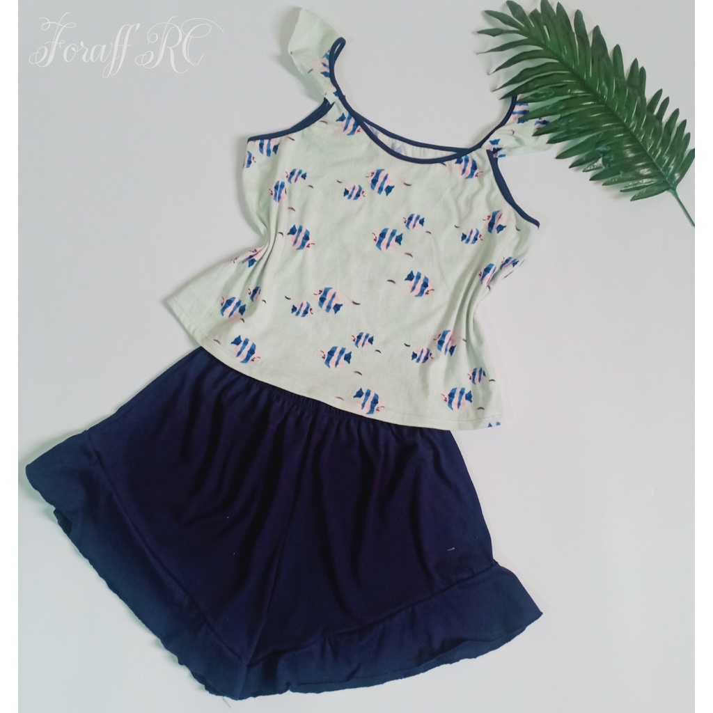 Đồ bộ ngủ nữ RCB02, hai dây thun cotton 2 chiều dành cho người dưới 60kg | BigBuy360 - bigbuy360.vn