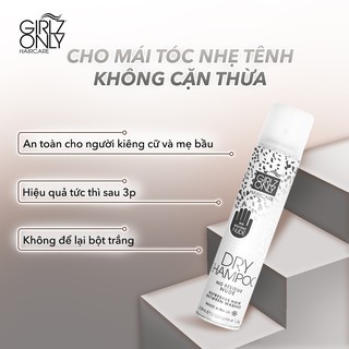 Dầu Gội Khô 5 loại Girlz Only dry shampoo 200ml