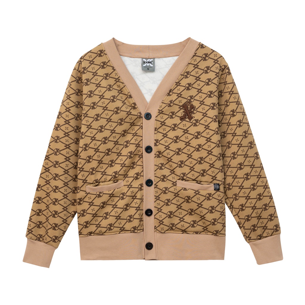 Áo khoác cardigan nỉ cao cấp thêu logo X2 Monogram XXME